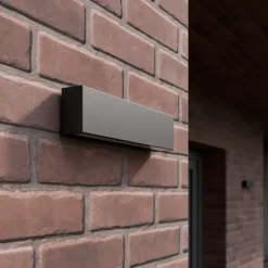 Udendørs LED-væglampe Elvira, antracit, metal, varmhvid, IP65