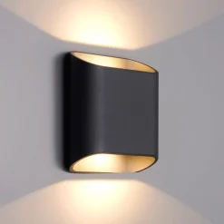 Udendørs LED-væglampe, grafit, op & ned, CCT, dæmpbar, aluminium