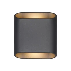 Udendørs LED-væglampe, grafit, op & ned, CCT, dæmpbar, aluminium