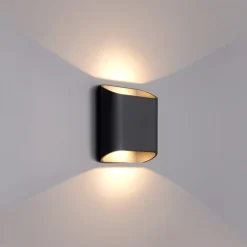 Udendørs LED-væglampe, grafit, op & ned, CCT, dæmpbar, aluminium