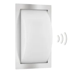 Udendørs LED-væglampe Ivett, stål, sensor