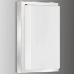 Udendørs LED-væglampe Julea, stål, glas, bevægelsessensor