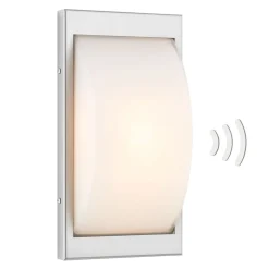 Udendørs LED-væglampe 068LEDSEN, stål, sensor