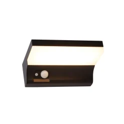 Udendørs LED-væglampe med solceller 67417BK