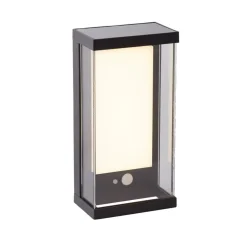 Udendørs LED-væglampe med solceller 67419BK