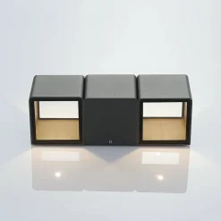 Udendørs LED-væglampe Niclas, kantet