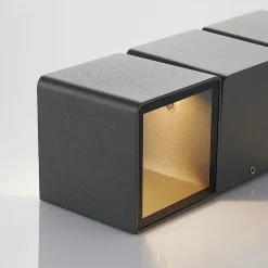 Udendørs LED-væglampe Niclas, kantet