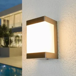 Udendørs LED-væglampe Severina, stål