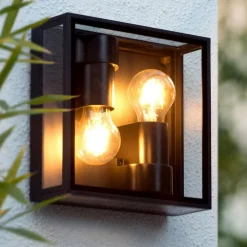 Udendørs loftslampe Dukan IP65, to pærer