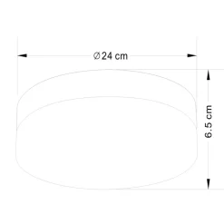 Udendørs loftslampe Vranos, mat sort, Ø 24 cm, aluminium