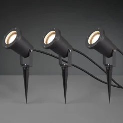 Udendørs spotlight Ubangi med jordspyd i sæt med 3 stk