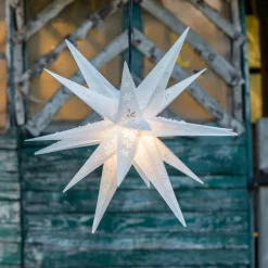 Udendørs stjerne med snefnug, 18 takker, udstanset