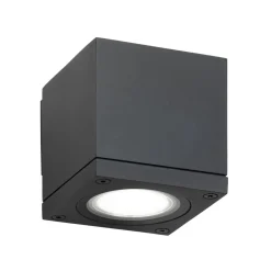 Udendørs væglampe 5161, sort, aluminium, glas, 1 x GU10