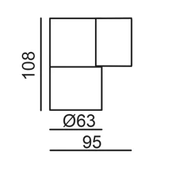Udendørs væglampe Achernar 1 lyskilde down sortgrå