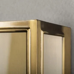 Udendørs væglampe Carpi, messing, bredde 18 cm