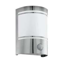 Udendørs væglampe Cerno, bevægelsessensor, stål