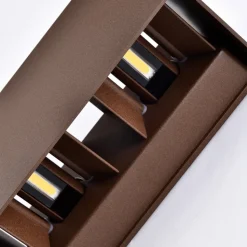 Udendørs væglampe Davos dobbelt, cprtem, dæmpbar aluminium