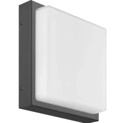 Udendørs væglampe Ernest, grafit, 25 x 25 cm, E27, stål