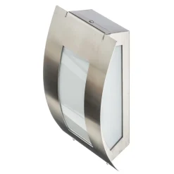 Udendørs væglampe firkantet i stål med sensor