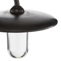 Udendørs væglampe Golfo bruneret messing glas klar