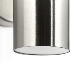 Udendørs væglampe Jandy down, drejelig, rustfrit stålfarve, metal