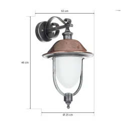 Udendørs væglampe Peggy, pendel, kobber