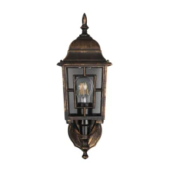 Udendørs væglampe Volturno, topfatning, rustfarvet antik