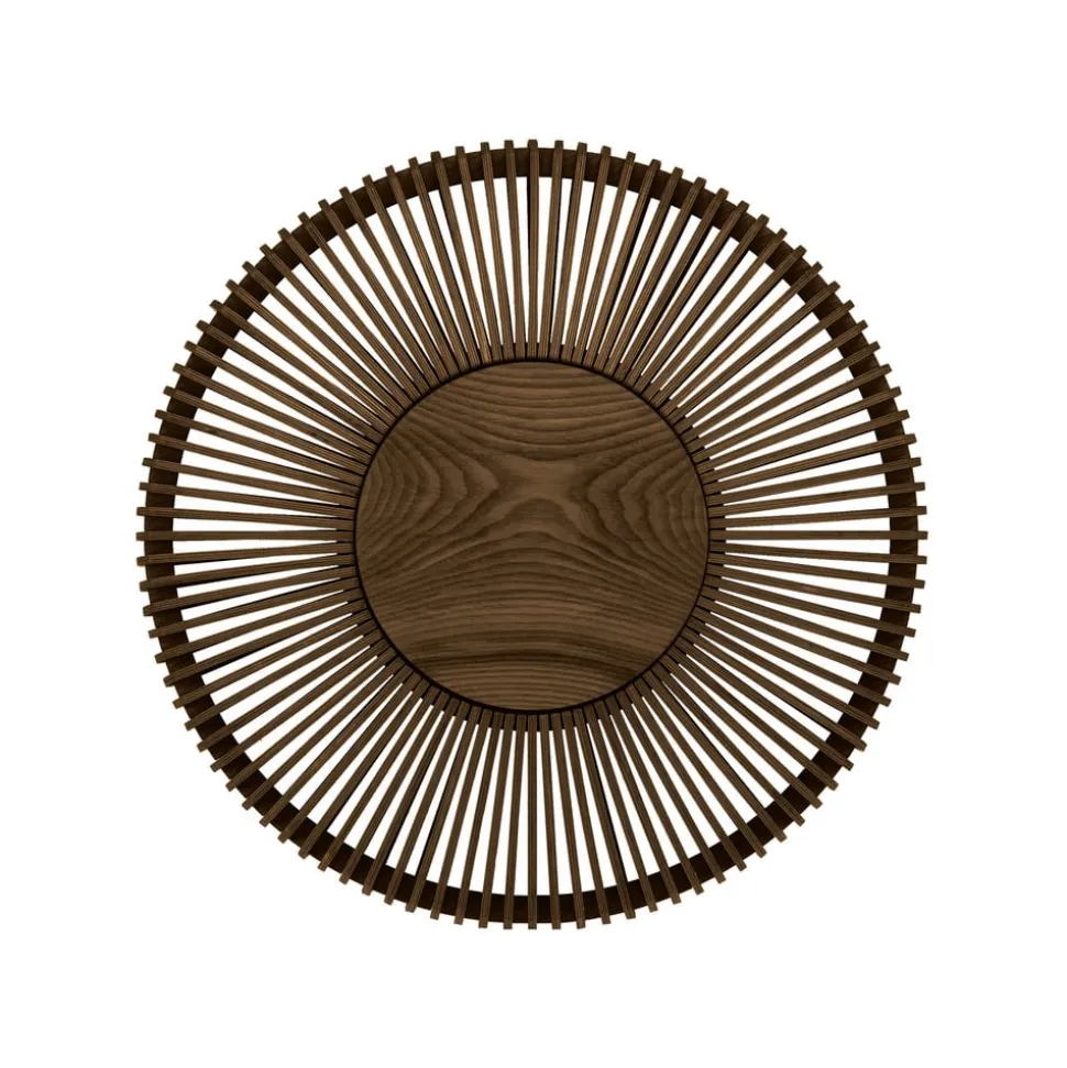 UMAGE Clava up væglampe, Ø 49 cm, mørkt træ