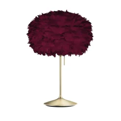 UMAGE Eos medium bordlampe rød/børstet messing