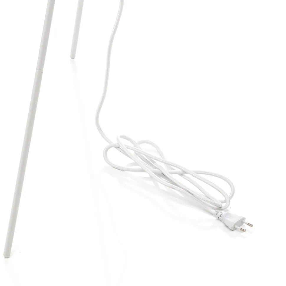 UMAGE Eos Medium gulvlampe rosa, hvid trefod