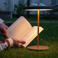 UMAGE LED-bordlampe Asteria Move sort/messing 31 cm