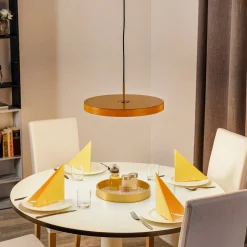 UMAGE LED-hængelampe Asteria Medium, gul/messing, Ø 43 cm