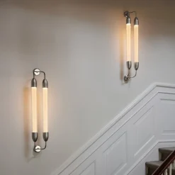 UMAGE væglampe Lemon Squeeze 2 lyskilder, længde 94 cm stålfarvet