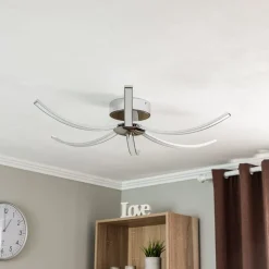 Umbra LED-loftlampe, 6 lyskilder, 91 cm, krom