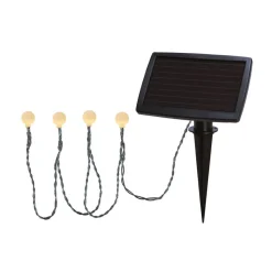 Varmhvid lysende LED solcelle lyskæde Globini