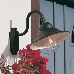 Vega udendørs væglampe, bredde 29,5 cm, sort