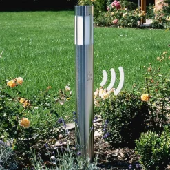 Vejlampe 475, stål, højde 90 cm, bevægelsessensor