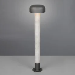 Vejlampe Fraser, grå/betonlook, aluminium, IP54, højde 84,5 cm