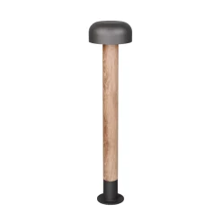 Vejlampe FRASER, trælook, højde 85 cm, metal, IP54