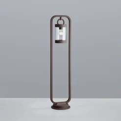 Vejlampen SAMBESI, rustfarvet, højde 100 cm, metal, IP44