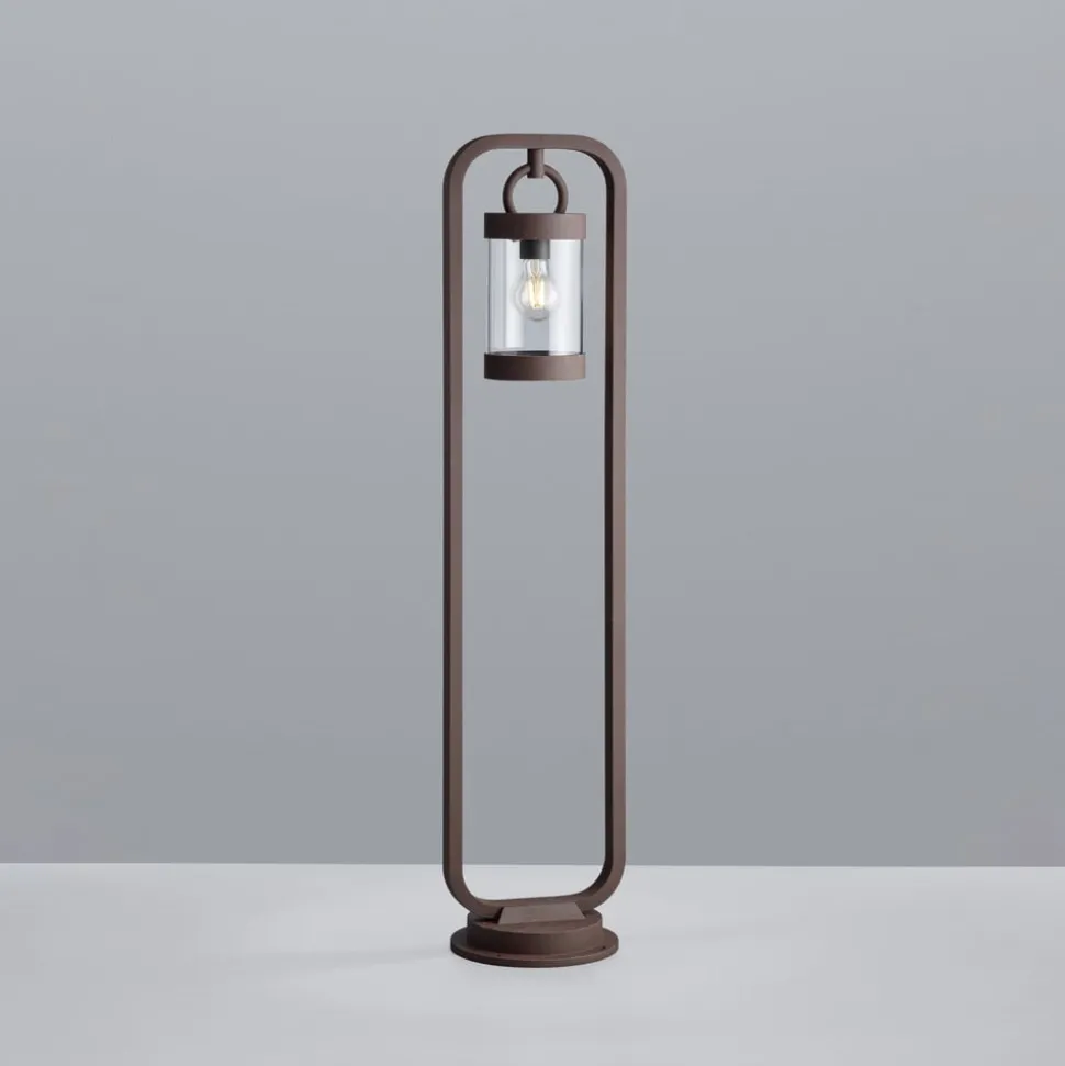 Vejlampen SAMBESI, rustfarvet, højde 100 cm, metal, IP44