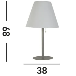 Venice I LED-bordlampe, IP44, hvid/sølv