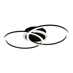 Venida LED-loftlampe i ring-design, sort