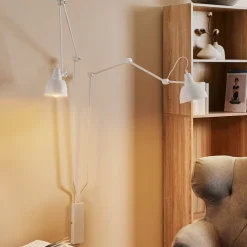 Væglampe 814, justerbar, 2 lyskilder, hvid