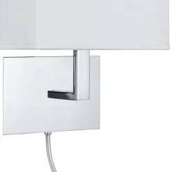 Væglampe 6519 med LED-læselampe, krom