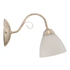 Væglampe Adoro med glasskærm, hvid