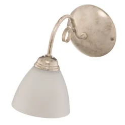 Væglampe Adoro med glasskærm, hvid