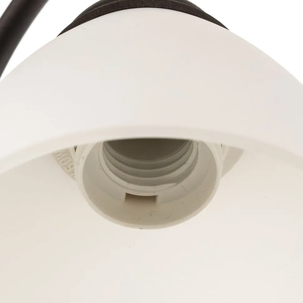 Væglampe Adoro med glasskærm, brun