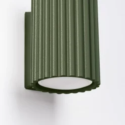 Væglampe ALORA, højde 10 cm, olivengrøn, metal, 1 x GU10