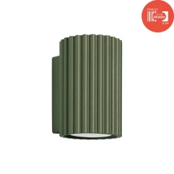 Væglampe ALORA, højde 10 cm, olivengrøn, metal, 1 x GU10